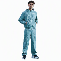 Ensemble de survêtement personnalisé avec logo brodé en 3D, veste coupe-vent à capuche et pantalon, 2 pièces, uniforme d'équipe, streetwear, marque privée