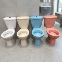 Ensemble WC de Luxe Deux Pièces de Designer Couleur Ivoire avec Cuvette et Siège de Toilette de Première Qualité