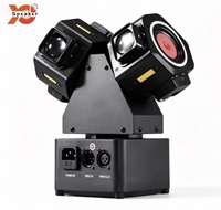 Projecteur de scène à double tête mobile 4-en-1 LEB LaserRGB Beam Strobe DMX512 pour DJ, discothèque, KTV, bar, fête, mariage