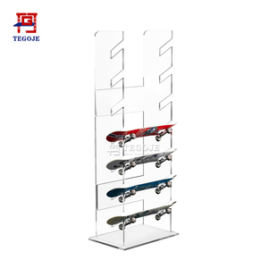 Tùy chỉnh bằng gỗ <span class=keywords><strong>Rack</strong></span> hiển thị Cascade Skateboard dài Board Snowboard tầng <span class=keywords><strong>Rack</strong></span> hiển thị cho cửa hàng cửa hàng - Product Image 2