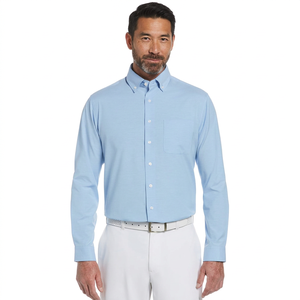 Camisas de Verano Formales Premium al por Mayor para Hombre, Camisas de Playa de Manga Larga con Logotipo Personalizado, Ropa Casual de Playa, Camisas de Algodón Tejido - Product Image 5