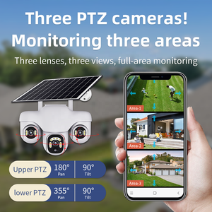 Regis <strong>3</strong> Screens <strong>3</strong> Lens Rotated by <strong>APP</strong> Wifi Outdoor Surveillance Sim Card 4G 360 <strong>Security</strong> Human Tracking V380 Solar <strong>Camera</strong> - Product Image 2