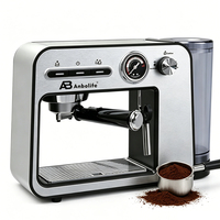 Cafetera Espresso Anbolife de 15 Bares con Portafiltro de 51 mm, Vaporizador de Leche, Control Táctil e Iluminación, Fabricación OEM