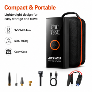 14.8V Portable Jump Starter Tire Inflator <b>Car</b> Battery Booster 150PSI Air Compressor LED Light SOS Power Bank OEM ODM Factory Pro - Product Image 4