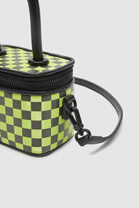 Новый дизайн на заказ модный трендовый стиль шашки из искусственной кожи цветная сумка через плечо Косметическая Портативная сумка 120 мм - Product Image 3