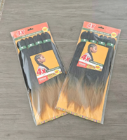 Meilleures ventes : Extensions de cheveux synthétiques pré-étirées pour tresses, 52 pouces, lot de 4, faciles à tresser, ombré Yaki, pour tresses au crochet, vente en gros