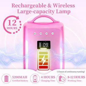 Lampe à ongles portable 78 Watts, best-seller, à activation par capteur, sans fil, rechargeable, UV LED - Product Image 5