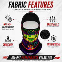 Cagoule personnalisée drôle et cool à motif crâne, protection solaire estivale, masque facial pour Halloween, cosplay, sports, pêche, moto
