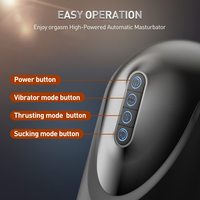 Nouveaux masturbateurs masculins de poussée 3 en 1 d'origine avec 4 succion poussée 10 Vibrations électrique poche chatte mâle Stroker jouet