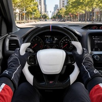 Volant en fibre de carbone personnalisé en usine OEM pour modèles Ford, différentes couleurs et matériaux, personnalisation prise en charge