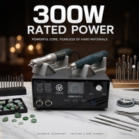 Micromoteur sans balais 60000 tr/min à commutation automatique IA, double pièce à main, outils de bijouterie, machine de gravure de bijoux et de fabrication d'acier