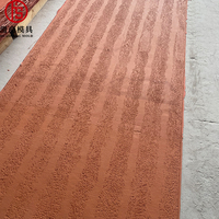 Briques de parement modernes en pierre souple de couleur rouge travertin, carreaux muraux extérieurs