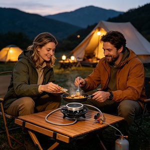 Estufa de Gas Portátil Tipo OVNI, Quemador Infrarrojo Resistente al Viento, Recipiente Desmontable, Mini Cocina Plegable para Acampar, para Cocinar al Aire Libre - Product Image 5