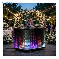 Écran de cabine vidéo DJ portable Vislat pour postes de travail mobiles et événements – Table d'affichage LED compacte GOB couleur intégrale