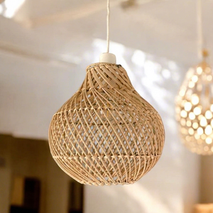 New Product Indoor Lighting Bamboo Rattan Handmade Eco-Friendly Pendant Hanging Chandelier for Apartment Use - Product Image 1