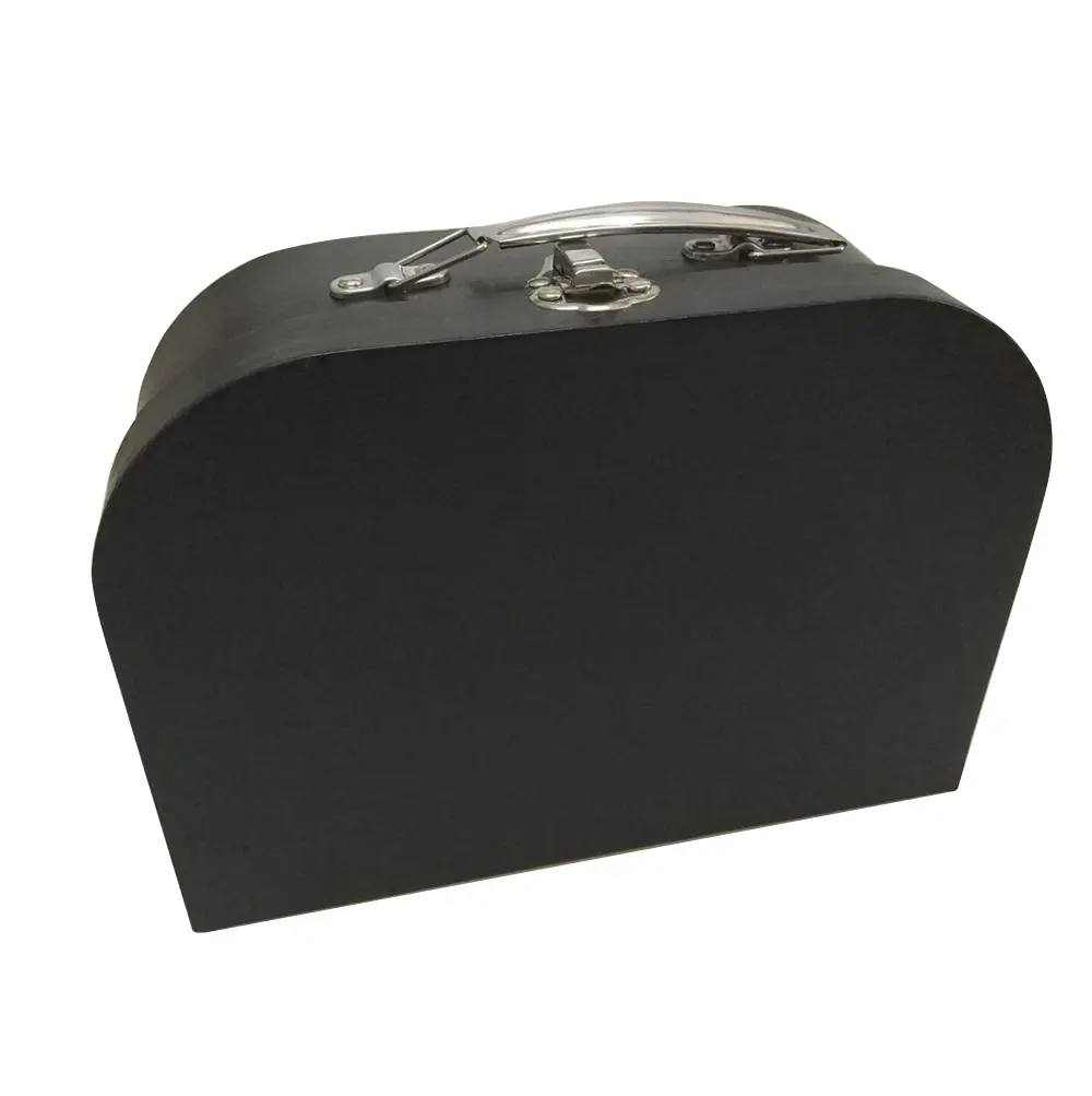 Custom mini qatar reasonable price black paperboard baby boy men sweet suitcase shape gift packaging box for shirt
