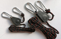 Poulie robuste réglable élèvent la lumière à cliquet cintre pour Camping auvent vent corde tente poulie à boucle fixe