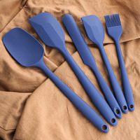 Ensemble de spatules en silicone résistant à la chaleur, spatules de cuisine flexibles en silicone pour mélanger, cuire et gratter sur les ustensiles de cuisson antiadhésifs