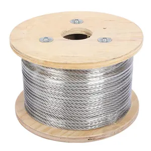 Inox AISI ASTM 316 304 SS 7x7 7x19 Construction 2mm Stainless Steel Wire Rope