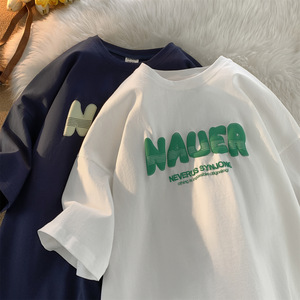 Biểu Tượng Tùy Chỉnh 3D Dập Nổi In Ấn Varsity T Áo Sơ Mi Mens T Áo Sơ Mi Bông Dập Nổi T Áo Sơ Mi - Product Image 1