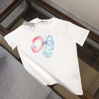 Vêtements de marque de luxe en solde, t-shirt à manches courtes avec logo personnalisé, fabriqué en tissu tissé de luxe