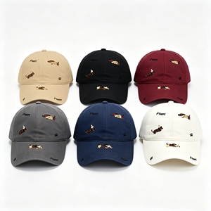 Casquette brodée à motif Teckel en coton délavé, unisexe, réglable, à visière incurvée, pour le sport et les activités de plein air - Product Image 2
