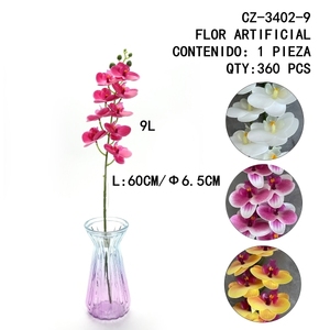 Disposizione di fiori di orchidea artificiale decorazione per la casa classica moderna Ecofriendly portatile resistente alla moda - Product Image 1