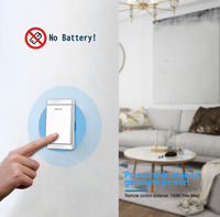 Sonnette de porte sans fil OEM IP47 étanche à très longue portée pour appartement, sonnette sans fil avec lumière LED clignotante, sonnette de porte intelligente sans fil