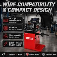 Balanceadora de Ruedas Automática GATmatic KWB500, con LED Azul, Precisión de 1g, 8S, 10-24 Pulgadas, 65kg, Multi ALU, Certificación CE
