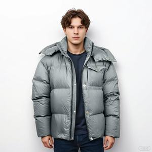 Veste matelassée imperméable et coupe-vent avec capuche amovible, rembourrée en coton, grande taille, modèle 2026, pour hommes et femmes - Product Image 1