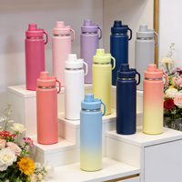 Botella de Agua Térmica de Acero Inoxidable 304 de Doble Pared, Gran Capacidad, Ideal para Deportes y Actividades al Aire Libre, Precio de Fábrica
