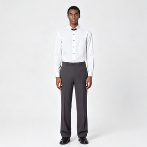 <span class=keywords><strong>Camicia</strong></span> da <span class=keywords><strong>Sposo</strong></span> di Lusso Personalizzata per Uomo, Facile da Curare, in Puro Cotone, Vestibilità Slim, con Bottoni a Rana e Colletto Arrotondato - Product Image 2