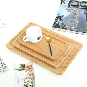 Juego de bandejas de bambú Hengyuan de 30x20cm, 35x23cm y 40x30cm para té, café, frutas y uso en la mesa de comedor. - Product Image 3