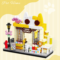 Mini Blocs Amis Boutique de Fleurs Maison Briques de Construction Ensemble MOC Vue de Rue de la Ville Fleuriste Jardin Cadeaux Créatifs Jouet pour Enfants