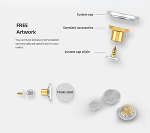 Ucuz fiyat damızlık düğmesi çevre dostu yuvarlak şekil 20mm 25mm paslanmaz çelik kot damızlık düğme kot - Product Image 5