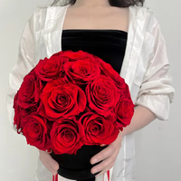 Style populaire grand dôme Design longue durée infini éternel pour toujours préservé Roses fleur saint valentin coffrets cadeaux 2024