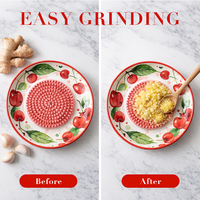 Populaire fijne puree babyvoeding keukenhulp decoratief fruitpatroon 3D conische tanden handmatige keramische gember-knoflook raspplaat