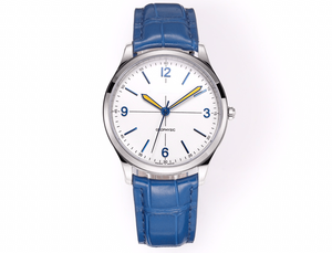 Men <b>Automatic</b> Mechanical Watch with Genuine Leather Strap 316L Stainless Steel Case Sapphire Glass Business Casual Wristwatch - Product Image 1