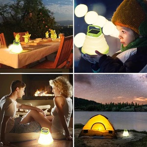 Lampe nouvelle et exotique lampe d'éclairage solaire lumière LED extérieure lanterne Portable lampe de Camping pliable USB Rechargeable - Product Image 5