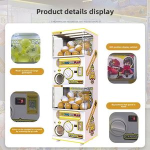 Machine à œufs à double torsion 100MM, modèle populaire, à monnayeur, pour aire de jeux intérieure, jeu de distribution de cadeaux, machine à griffes en anglais avec poupée à torsion d'œuf - Product Image 3