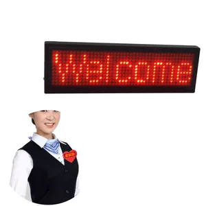 China factory cheap price led name tag smart phone app edit messages display led name badge factory hot sell led price tag