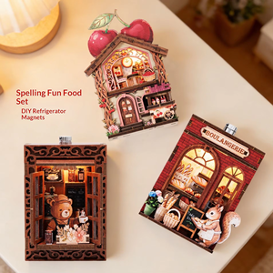 Plaque murale en <span class=keywords><strong>bois</strong></span> Hamaileon, puzzle 3D DIY, scène miniature <span class=keywords><strong>de</strong></span> maison cerise, lumière LED, artisanat en <span class=keywords><strong>bois</strong></span>, décoration murale pour la maison, cadeau - Product Image 3