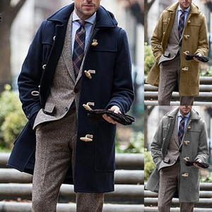 Manteau d'hiver pour <span class=keywords><strong>homme</strong></span> - Capuche, fermeture à boutons, mi-long, vêtements d'extérieur Sehe Fashion - Product Image 5