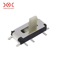 Interrupteur coulissant SMD 3 broches 2 positions, mini-interrupteur à bascule à montage en surface avec bouton blanc pour écouteurs Bluetooth et batterie externe