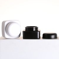 Pot en plastique carré cosmétique de gel d'ongle de vente en gros d'injection de crème mate de 15g