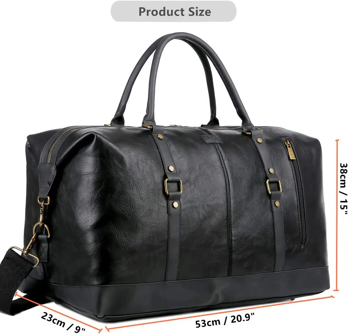 Leather Travel Duffel Tote Bag Overnight Weekender Bag Oversized For Men And Women Business Travel Bag