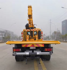 La cina ha fatto il camion di rimorchio del letto piatto del caricatore di auto 10 tonnellate demolitore del carro attrezzi con la gru - Product Image 3