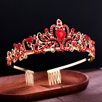 Couronne de luxe en argent avec strass, diadème feuille étoile, couronne de reine, avec peigne, pour femme, bal de promo, mariage