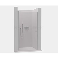 Cabine de douche sur mesure à panneau unique, cadre en aluminium noir, verre trempé de 8 mm, porte de douche pour salle de bain