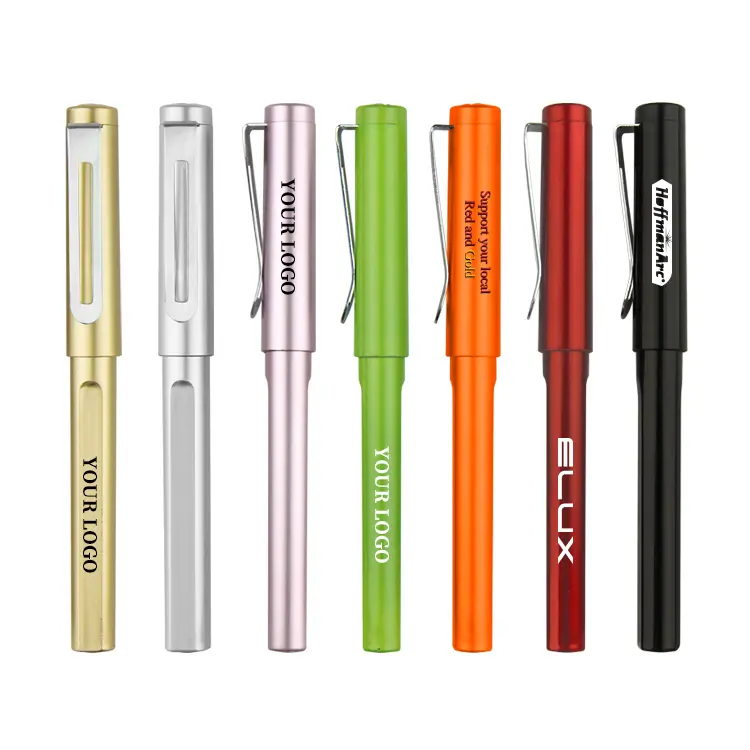 BKS Promotion Cheap Plastic Gel Pen Cheap White Color Gel Ink Pen With Custom Logo